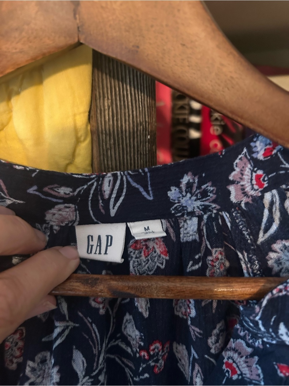 GAP Navy Floral Tiered Dress